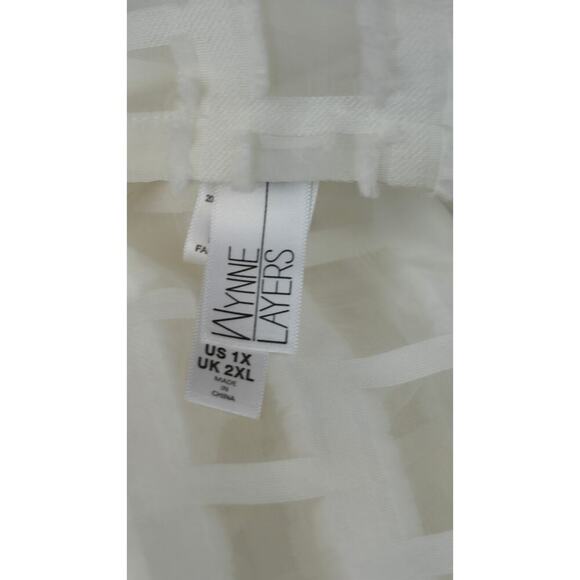 Women's Wynne Layers White Pattern Square Cardigan - Size  XL - Picture 6 of 6